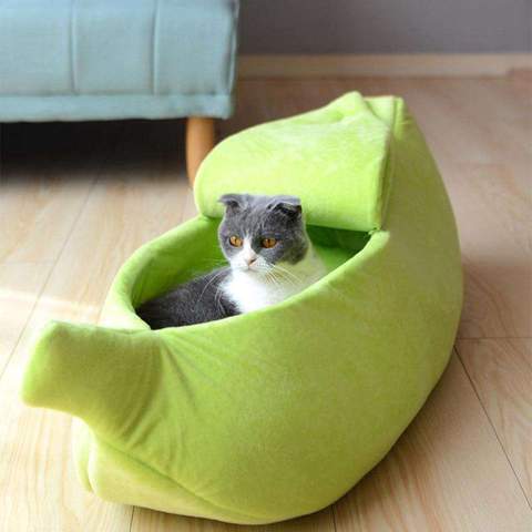 Cuccia per cani Pet House a forma di banana, tenera cuccia per animali domestici, nido, divanetto caldo per cani, letto per dormire