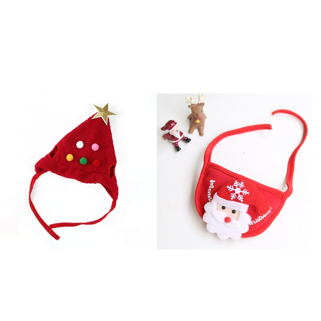 Cappello per animali domestici a forma di albero di Natale