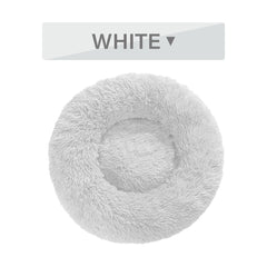 Cuccia per cani Fluffy Donut – Letto per animali domestici caldo, morbido, in peluche lungo – Cuccia per cani e gatti – Tappetino per divano lavabile – Cuccia calmante per cani di taglia piccola e grande