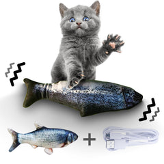 Versione senza erba gatta - Simulazione di pesce elettrico saltellante Giocattolo pesce elettrico
