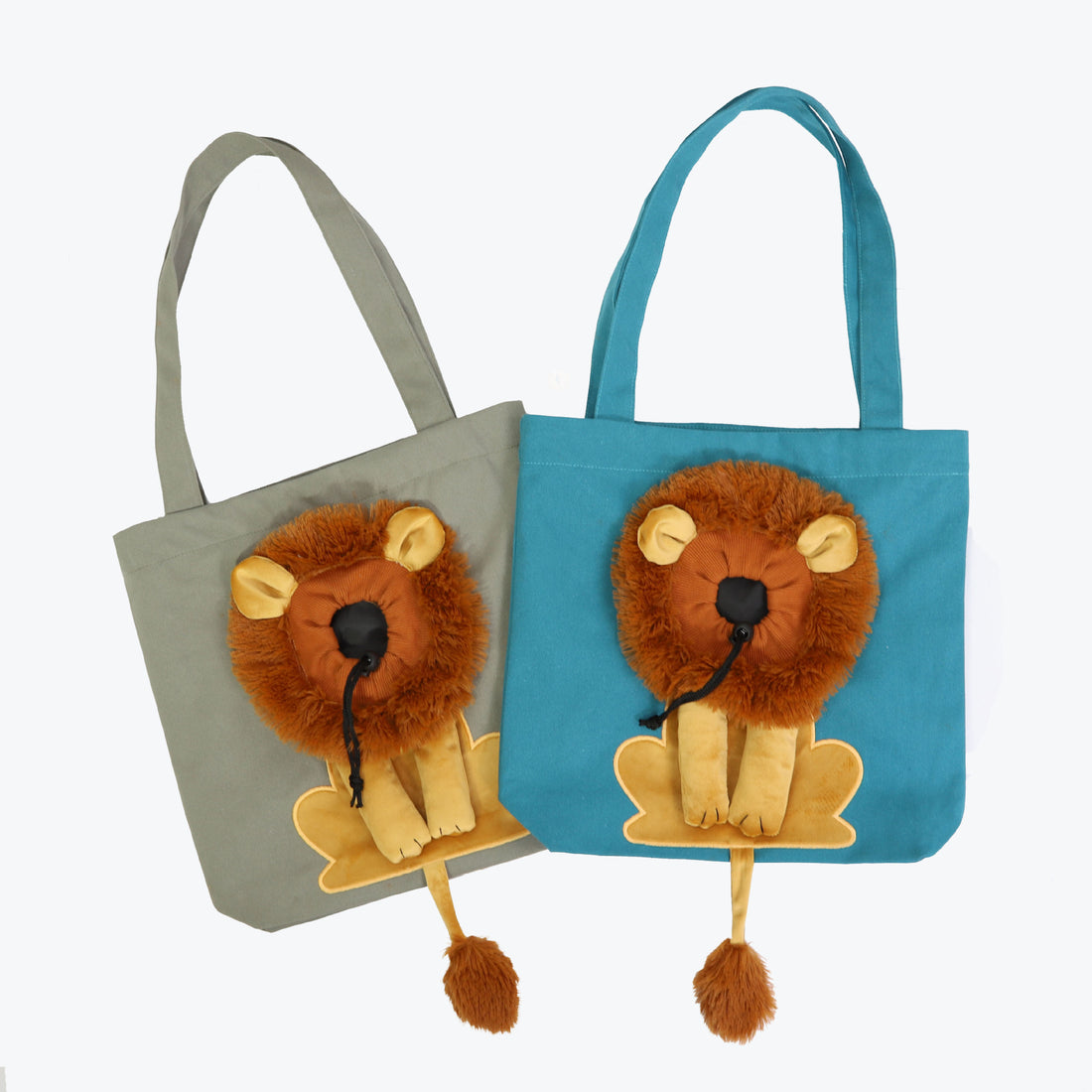 Trasportini Morbidi per Animali Domestici, Design Leone, Borsa Trasportino Portatile Traspirante per Gatti e Cani, Borsa da Viaggio per Animali Domestici con Cerniere di Sicurezza