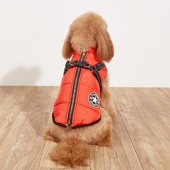 Vestiti imbottiti in cotone per cani, caldi, foderati in pile, spessi, riflettenti, con bretelle
