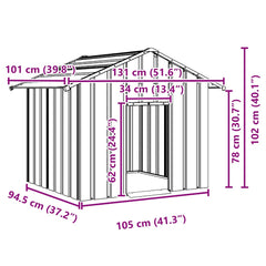 Doghouse with Roof 131x Galvanized   Doghouse