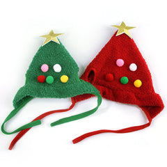 Cappello per animali domestici a forma di albero di Natale