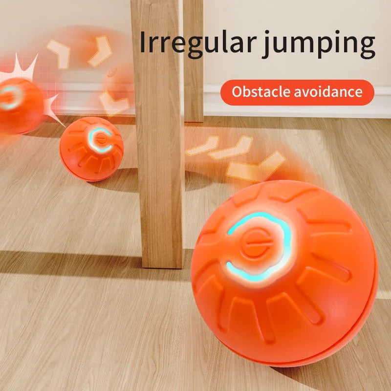 Pallina Giocattolo Intelligente per Cani, Giocattolo Interattivo Elettronico per Animali Domestici, Pallina Rimbalzante Automatica con Ricarica USB per Cuccioli, Regalo di Compleanno, Prodotto per Gatti