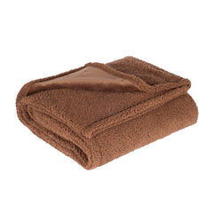 Coperta spessa per cuccia in pile di flanella di cotone e sherpa