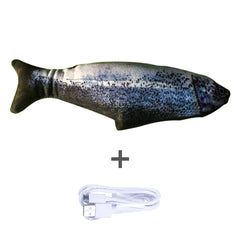 Versione senza erba gatta - Simulazione di pesce elettrico saltellante Giocattolo pesce elettrico