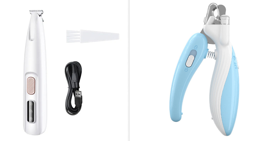 Tagliacani per animali domestici con luce LED completamente impermeabile, Tosatrice per peli di animali domestici con display LED, Tosatrici per cani per toelettatura, Lama allargata