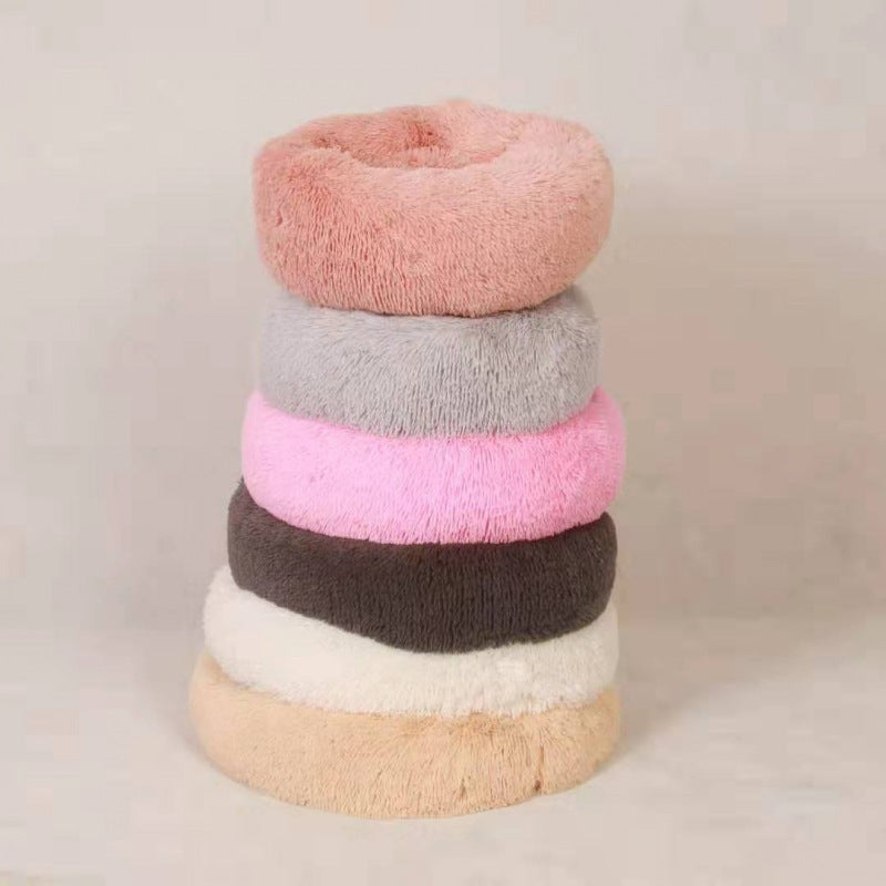 Cuccia rotonda lavabile in peluche