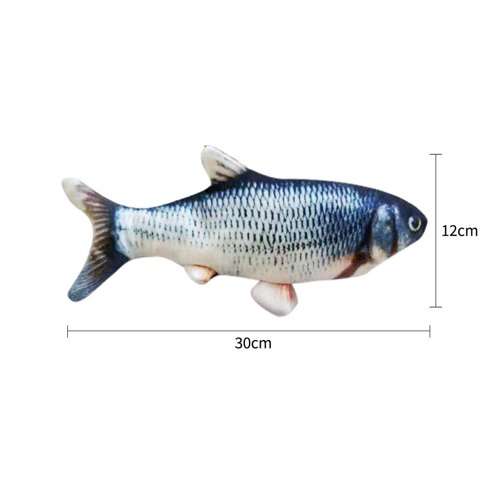 Versione senza erba gatta - Simulazione di pesce elettrico saltellante Giocattolo pesce elettrico