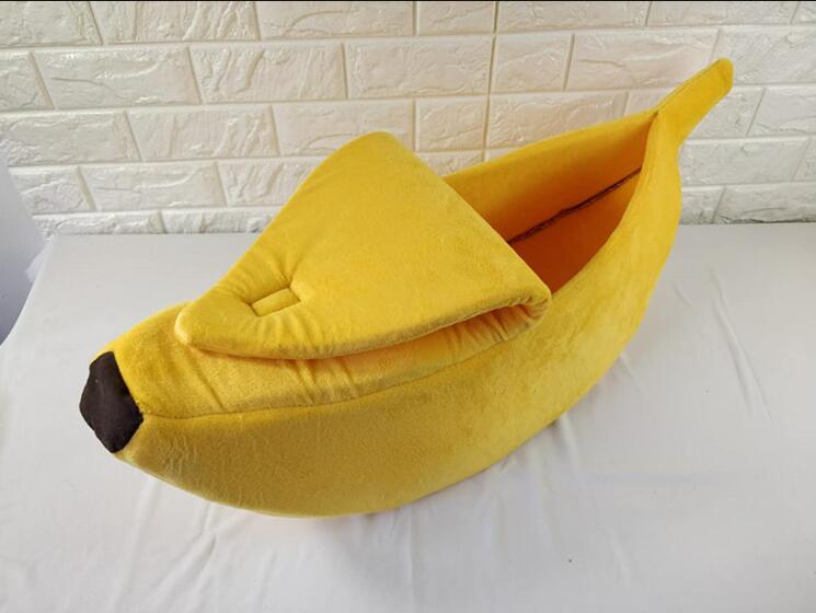 Cuccia per cani Pet House a forma di banana, tenera cuccia per animali domestici, nido, divanetto caldo per cani, letto per dormire