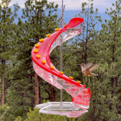 Mangiatoia a spirale per colibrì a scala orizzontale