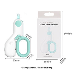 Forbici Tagliaunghie per Gatti a LED Ergonomiche per Animali Domestici