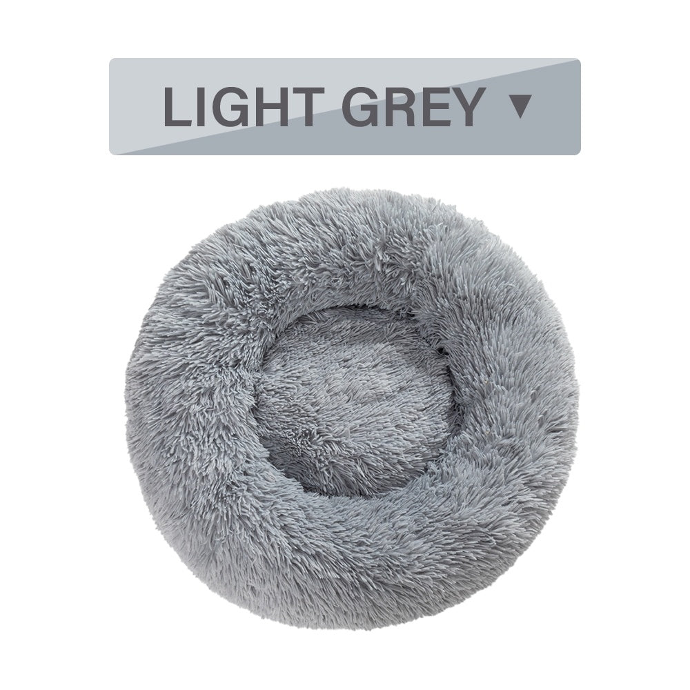 Cuccia per cani Fluffy Donut – Letto per animali domestici caldo, morbido, in peluche lungo – Cuccia per cani e gatti – Tappetino per divano lavabile – Cuccia calmante per cani di taglia piccola e grande