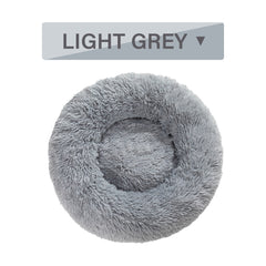 Cuccia per cani Fluffy Donut – Letto per animali domestici caldo, morbido, in peluche lungo – Cuccia per cani e gatti – Tappetino per divano lavabile – Cuccia calmante per cani di taglia piccola e grande