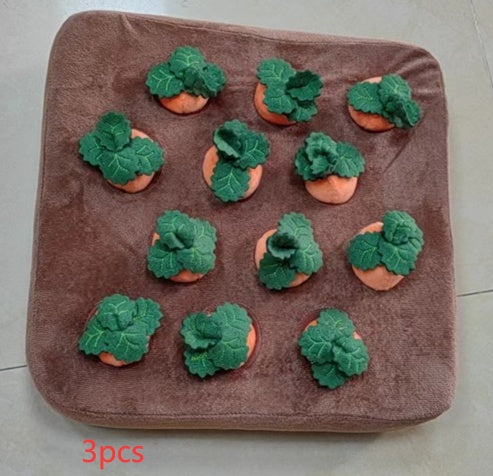 Giocattolo per cani da compagnia Carota Peluche Giocattolo da masticare vegetale per cani Tappeto annusatoio per cani e gatti Giocattolo da masticare resistente per cuccioli Accessori per cani