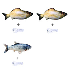 Versione senza erba gatta - Simulazione di pesce elettrico saltellante Giocattolo pesce elettrico