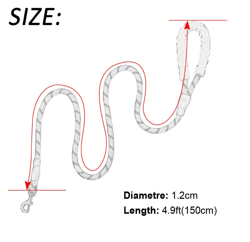 Guinzaglio Riflettente per Cani, in Nylon, per Cani di Taglia Piccola, Media e Grande, per Passeggiate e Addestramento, Accessori per Animali Domestici
