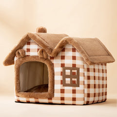 Cuccia Pieghevole per Cani Letto per Gatti Invernale Villa per Cani Cuccia Rimovibile Nido Caldo Grotta Chiusa Divano Forniture per Animali Domestici