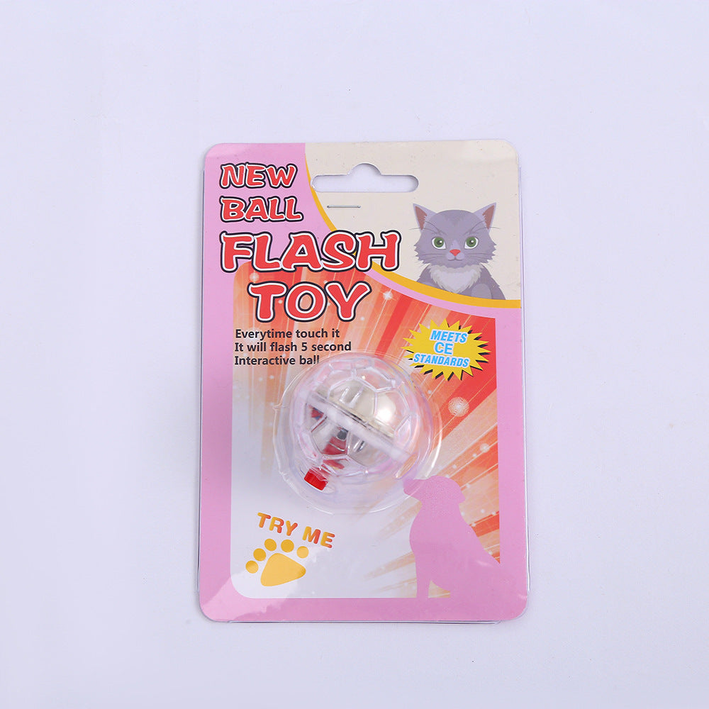 Palla Gioco per Gatti e Cani Nuova Moda Palla di Plastica Trasparente Luminosa Giocattolo Interattivo per Animali Domestici Divertente Palla Luminosa per Addestramento Gatti Prodotti per Animali Domestici