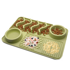 Tappetino per cani in silicone da leccare, tappetino da leccare per animali domestici in silicone, tappetino olfattivo in silicone, ciotola per alimenti multifunzionale per animali domestici