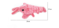 Giocattolo per Animali Domestici Gamberetto Elettrico Saltellante Ricarica USB Simulazione Aragosta Divertente Gatto Peluche Giocattolo per Animali Domestici