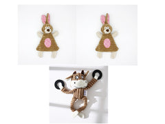 Gioco per Animali Domestici a Forma di Asino Giocattolo da Masticare in Corduroy per Cani Cuccioli con Squeak Morbido Osso di Peluche Gioco Molare per Cani Gioco per Addestramento Cani
