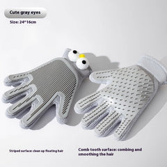 Pet Bath Cat Petting Gloves Double-sided Floating Hair Comb