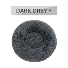 Cuccia per cani Fluffy Donut – Letto per animali domestici caldo, morbido, in peluche lungo – Cuccia per cani e gatti – Tappetino per divano lavabile – Cuccia calmante per cani di taglia piccola e grande