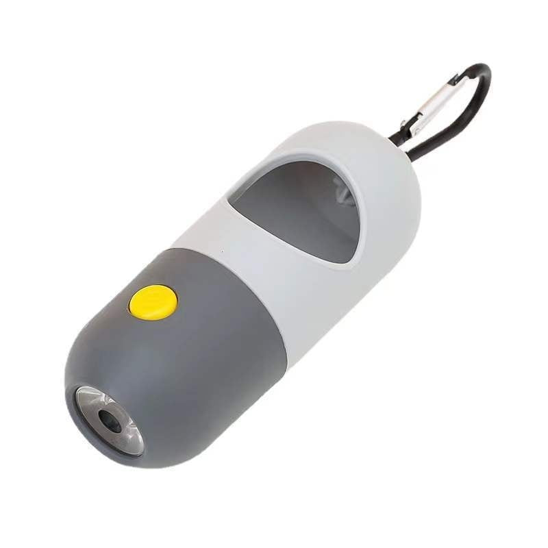 Dispenser per sacchetti igienici per animali domestici con luce LED per cani gatti, sacchetti per raccogliere le feci del cane, porta sacchetti igienici, accessori per la pulizia degli animali domestici