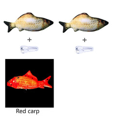 Versione senza erba gatta - Simulazione di pesce elettrico saltellante Giocattolo pesce elettrico
