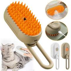 Spazzola a vapore per gatti Spazzola a vapore per cani 3 in 1 Spazzole elettriche spray per peli di gatti per massaggio Pettine per toelettatura animali Pettini per la rimozione dei peli Prodotti per animali domestici