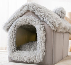 Cuccia Pieghevole per Cani Letto per Gatti Invernale Villa per Cani Cuccia Rimovibile Nido Caldo Grotta Chiusa Divano Forniture per Animali Domestici
