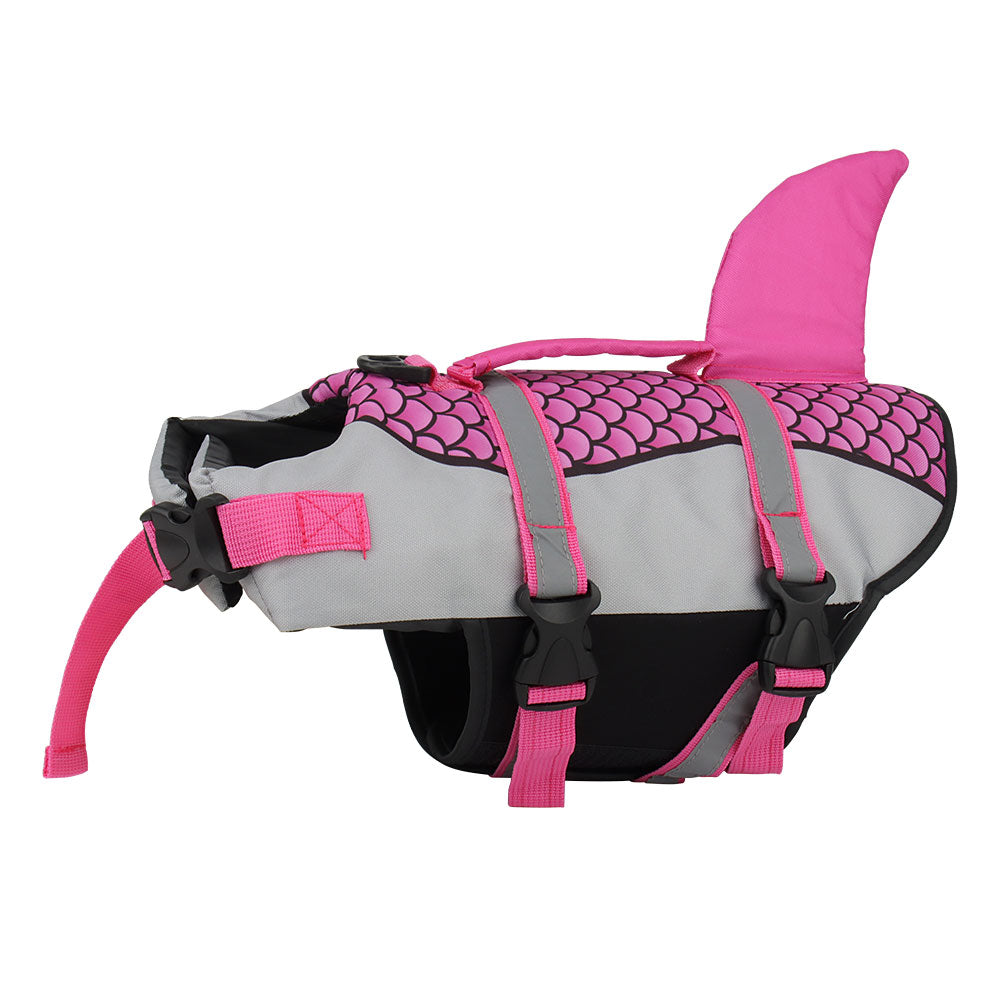 Giacca di salvataggio per cani da nuoto, gilet, vestiti, giubbotto di salvataggio, collare, pettorina, animali domestici, nuoto, costumi da bagno estivi, squame di squalo, prodotti per animali domestici