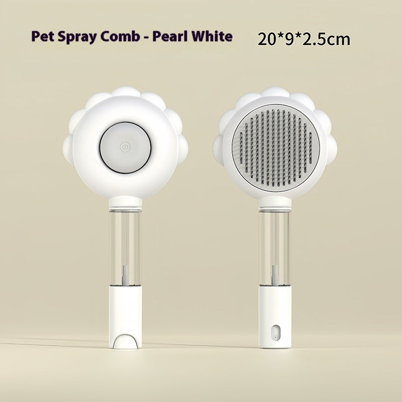 Spazzola per cani autopulente 2 in 1 con spray, pettini per la rimozione dei peli per animali domestici, spazzola per peli fluttuanti, prodotti per la toelettatura degli animali domestici
