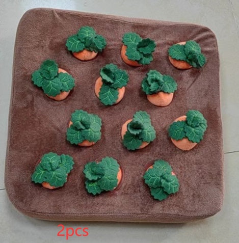 Giocattolo per cani da compagnia Carota Peluche Giocattolo da masticare vegetale per cani Tappeto annusatoio per cani e gatti Giocattolo da masticare resistente per cuccioli Accessori per cani