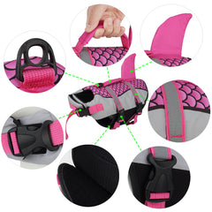 Giacca di salvataggio per cani da nuoto, gilet, vestiti, giubbotto di salvataggio, collare, pettorina, animali domestici, nuoto, costumi da bagno estivi, squame di squalo, prodotti per animali domestici