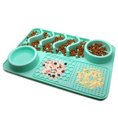 Tappetino per cani in silicone da leccare, tappetino da leccare per animali domestici in silicone, tappetino olfattivo in silicone, ciotola per alimenti multifunzionale per animali domestici