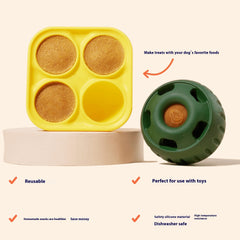 Giocattolo per Animali Domestici in Silicone a Lento Rilascio per Cani, con Funzione Masticabile e di Dispensazione Cibo