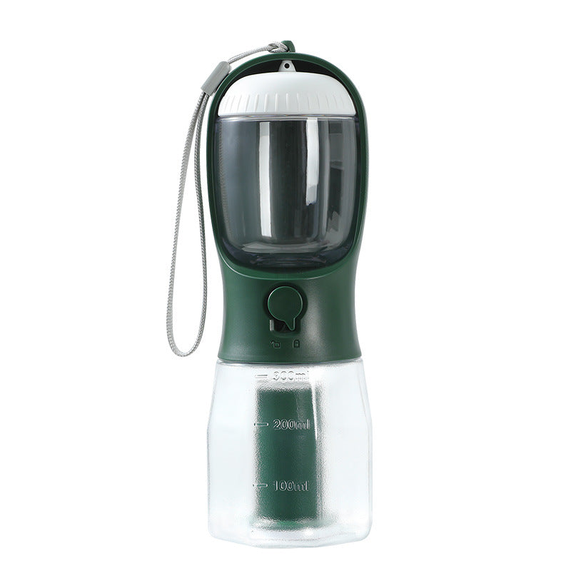Tazza d'acqua per cani, cibo, sacchetto per immondizia, tre-in-uno, portatile, piccola, multi-funzionale, per animali domestici