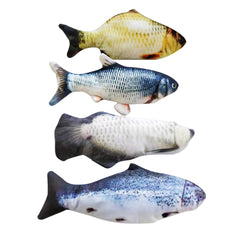 Versione senza erba gatta - Simulazione di pesce elettrico saltellante Giocattolo pesce elettrico