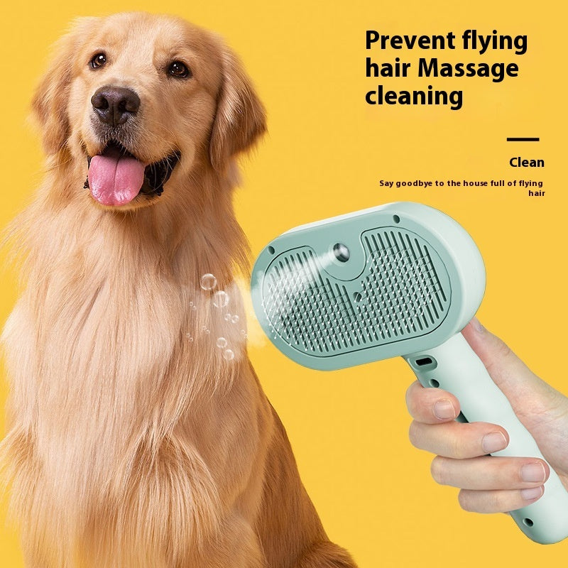 Pettine spray per animali domestici Rimuovi peli di animali domestici Spazzola per la pulizia Strumenti per la toelettatura di cani e gatti Pettine umidificatore con nebulizzatore d'acqua Forniture per animali domestici