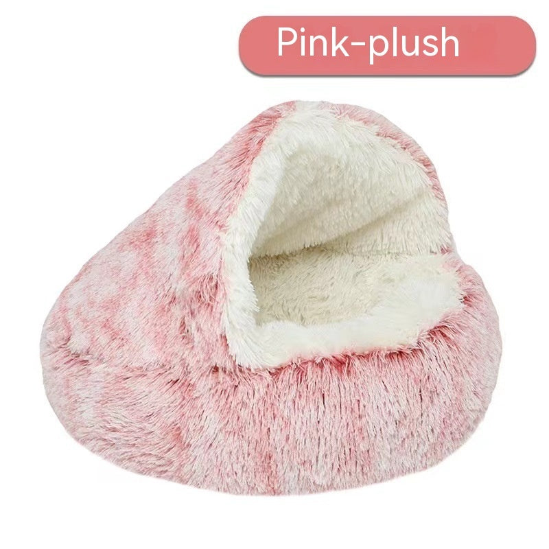 Cuccia per Gatti Semichiusa Quattro Stagioni Universale Guscio a Conchiglia Nido per Cuccioli Piccoli Forniture Invernali per Animali Domestici