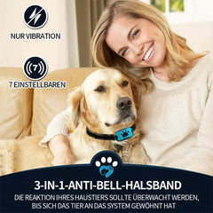 3-in-1 Anti-Bark Dog Collar Training Collar Dog Trainer Vibration Neck Ring