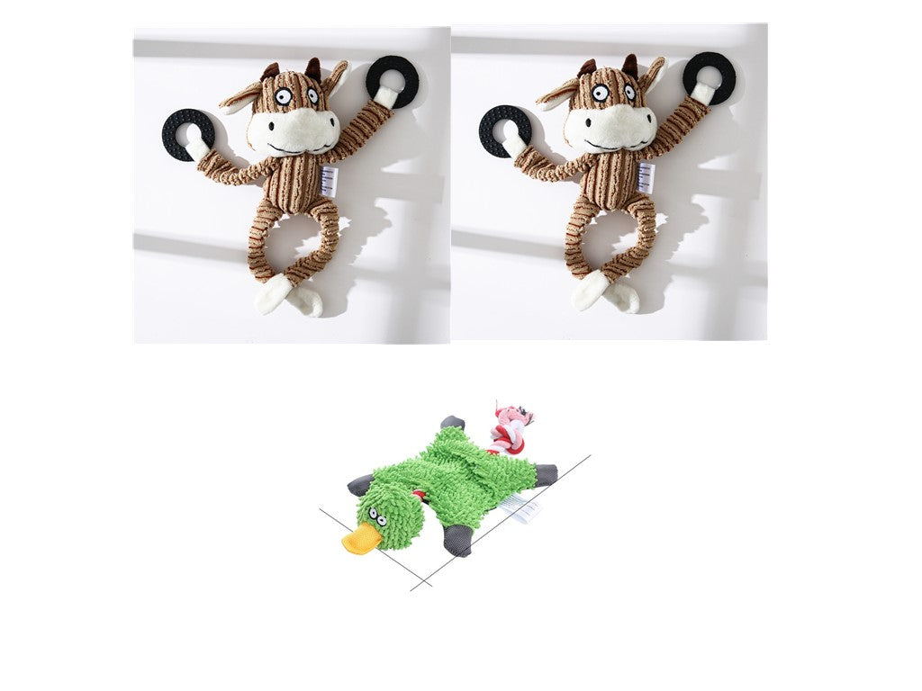 Gioco per Animali Domestici a Forma di Asino Giocattolo da Masticare in Corduroy per Cani Cuccioli con Squeak Morbido Osso di Peluche Gioco Molare per Cani Gioco per Addestramento Cani