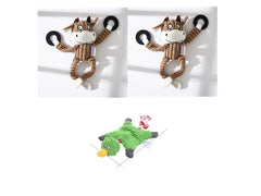 Gioco per Animali Domestici a Forma di Asino Giocattolo da Masticare in Corduroy per Cani Cuccioli con Squeak Morbido Osso di Peluche Gioco Molare per Cani Gioco per Addestramento Cani