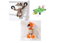 Gioco per Animali Domestici a Forma di Asino Giocattolo da Masticare in Corduroy per Cani Cuccioli con Squeak Morbido Osso di Peluche Gioco Molare per Cani Gioco per Addestramento Cani