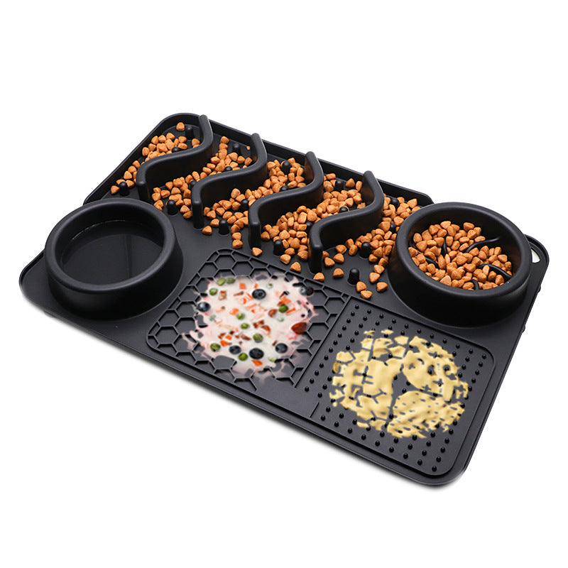 Tappetino per cani in silicone da leccare, tappetino da leccare per animali domestici in silicone, tappetino olfattivo in silicone, ciotola per alimenti multifunzionale per animali domestici