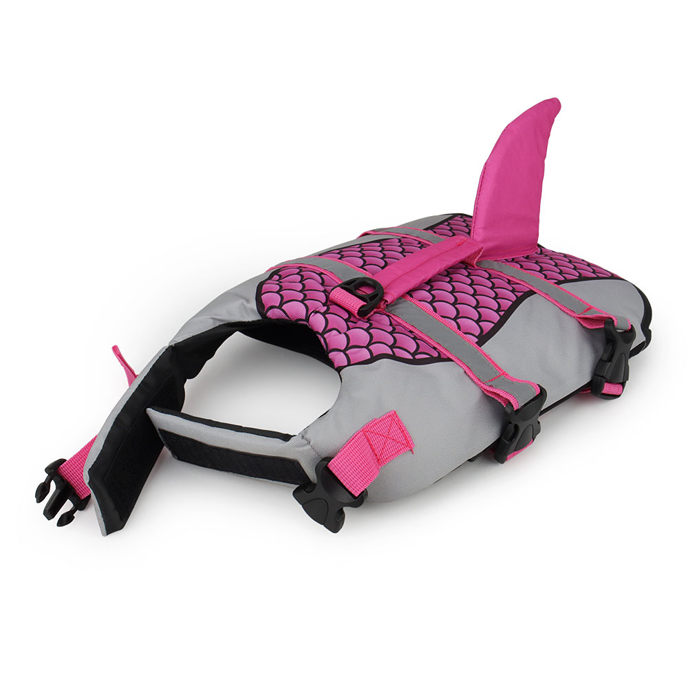 Giacca di salvataggio per cani da nuoto, gilet, vestiti, giubbotto di salvataggio, collare, pettorina, animali domestici, nuoto, costumi da bagno estivi, squame di squalo, prodotti per animali domestici