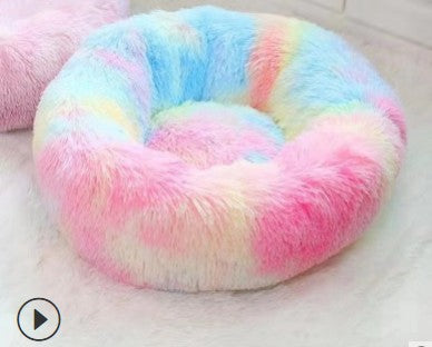 Lettiera Rotonda Peluche per Cani e Gatti